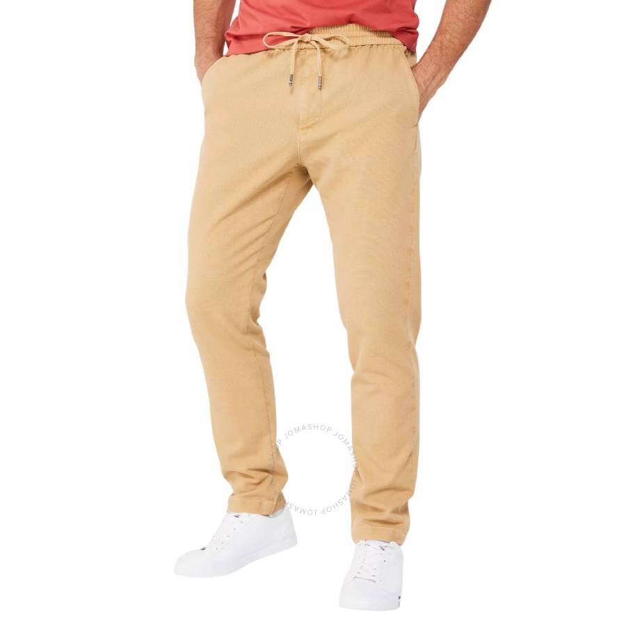 Tommy Hilfiger Harlem Stretch Cotton Sports Trousers In Beige