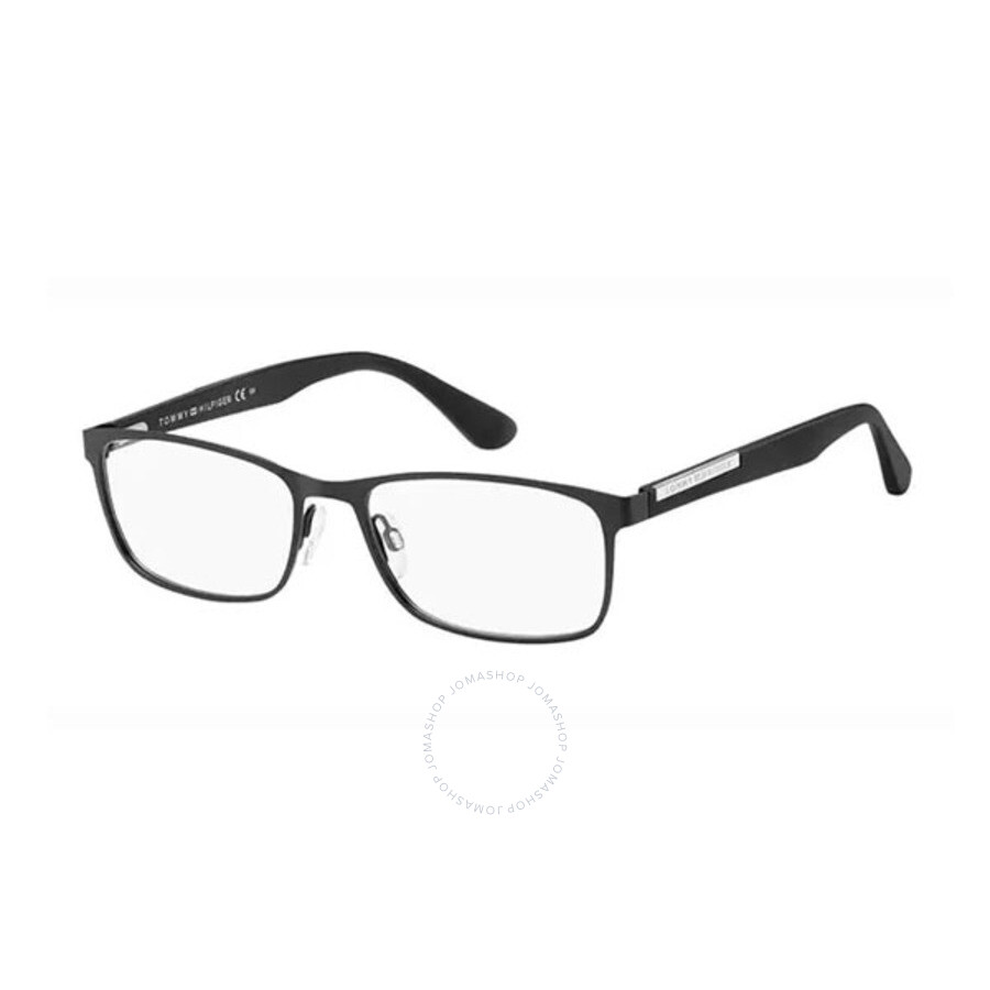 Tommy Hilfiger Men's Black Rectangular Eyeglass Frames Th 1596 0003 00