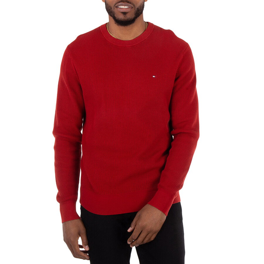 Waffle Knit Crew Neck Jumper