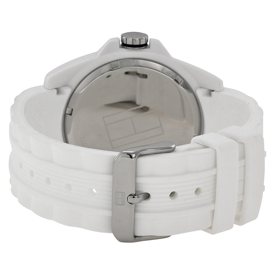 Tommy Hilfiger White Dial White Silicone Strap Men's Watch 1791044