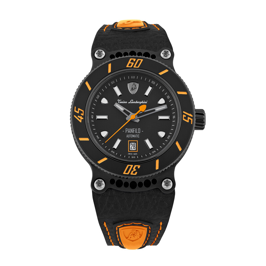 Tonino Lamborghini Panfilo Automatic Black Dial Mens Watch Tlf-t03-3 In Black
