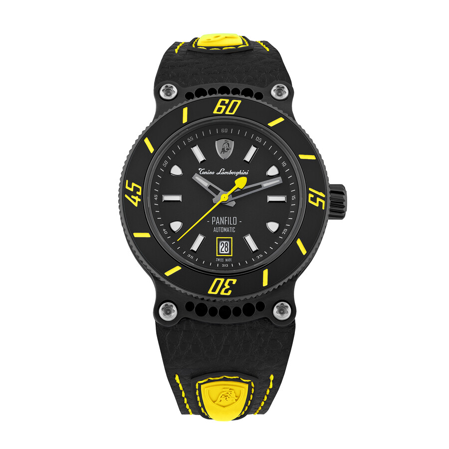 Tonino Lamborghini Panfilo Automatic Black Dial Mens Watch Tlf-t03-5 In Black / Grey