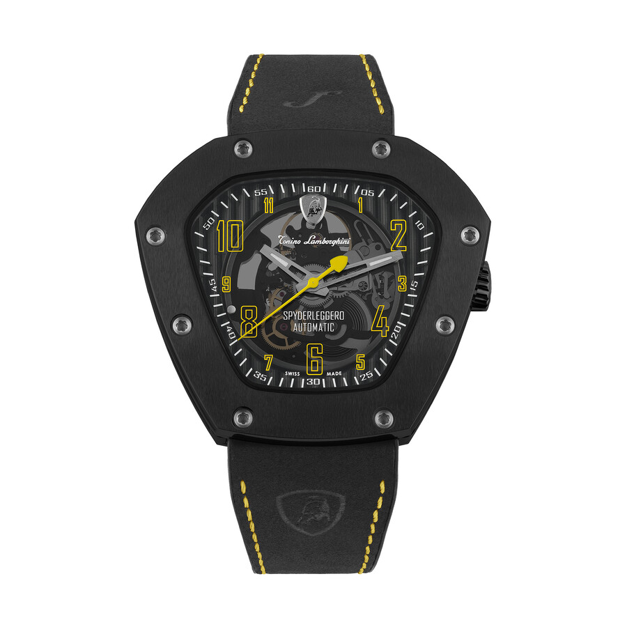 Tonino Lamborghini Spyder Automatic Mens Watch Tlf-t06-3 In Black