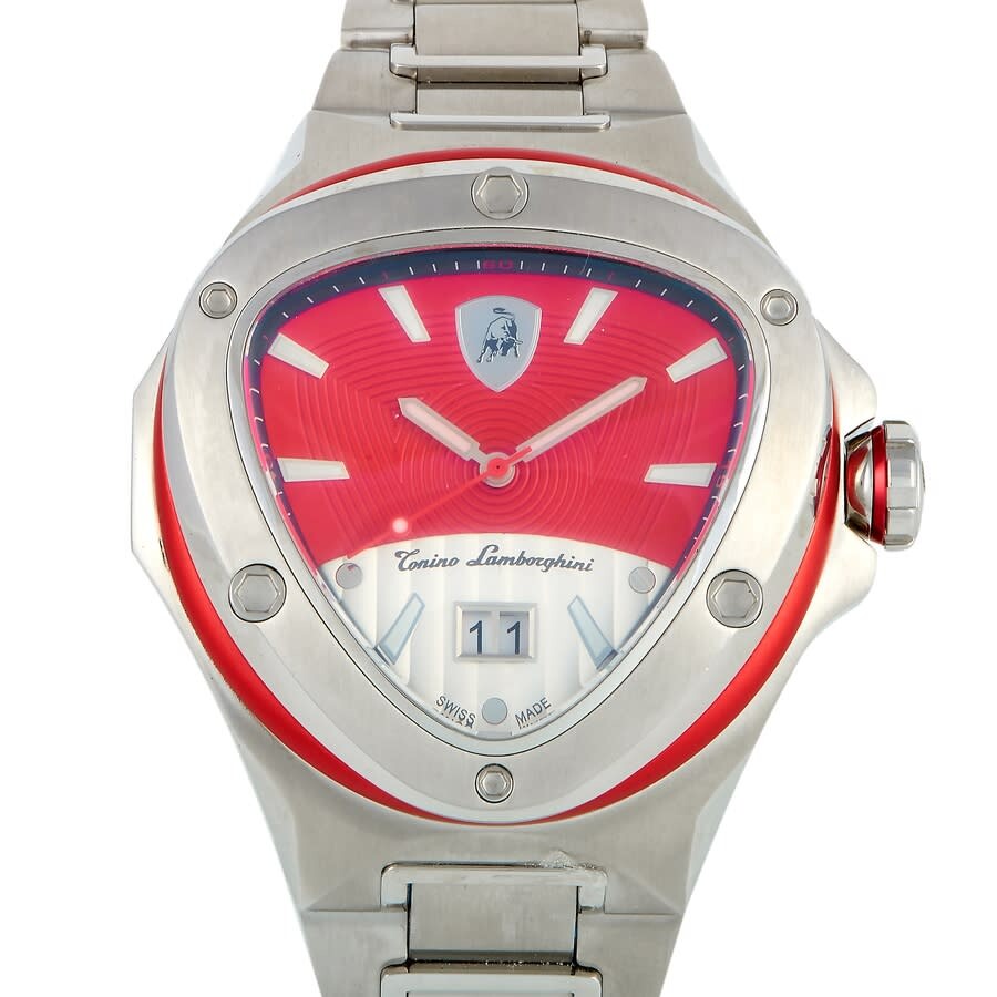 Tonino Lamborghini Spyder Quartz Red Dial Men's Watch SW3023