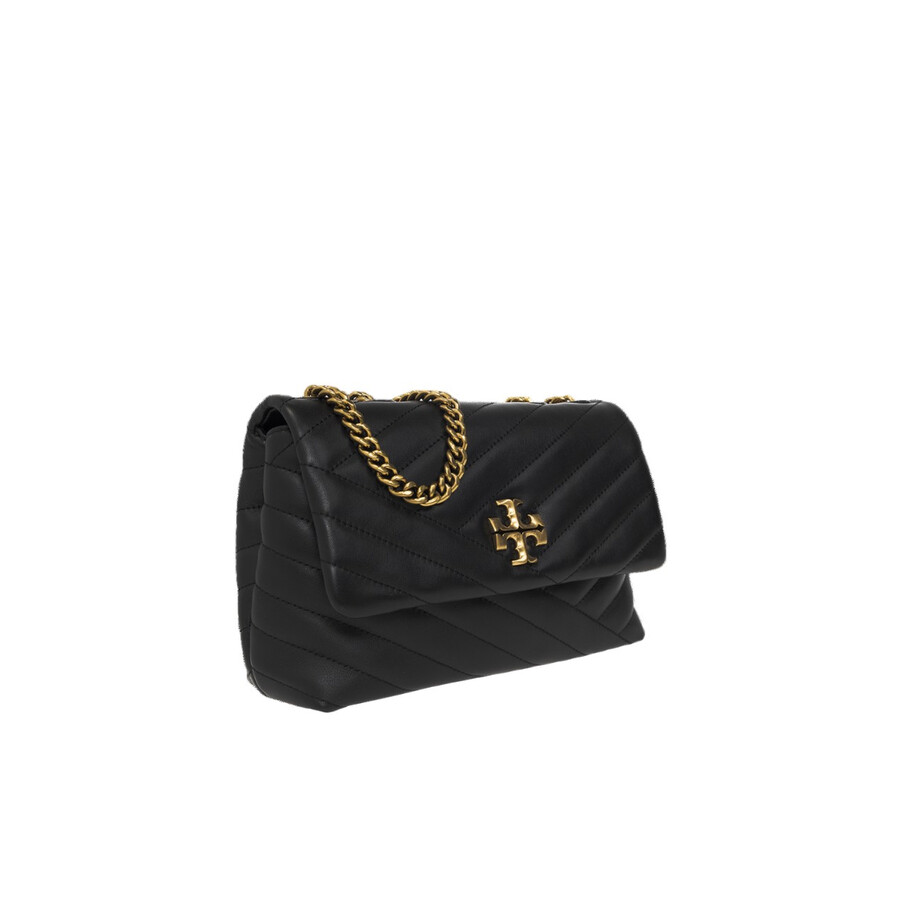 Tory Burch Black Kira Chevron Small Convertible Shoulder Bag In Black
