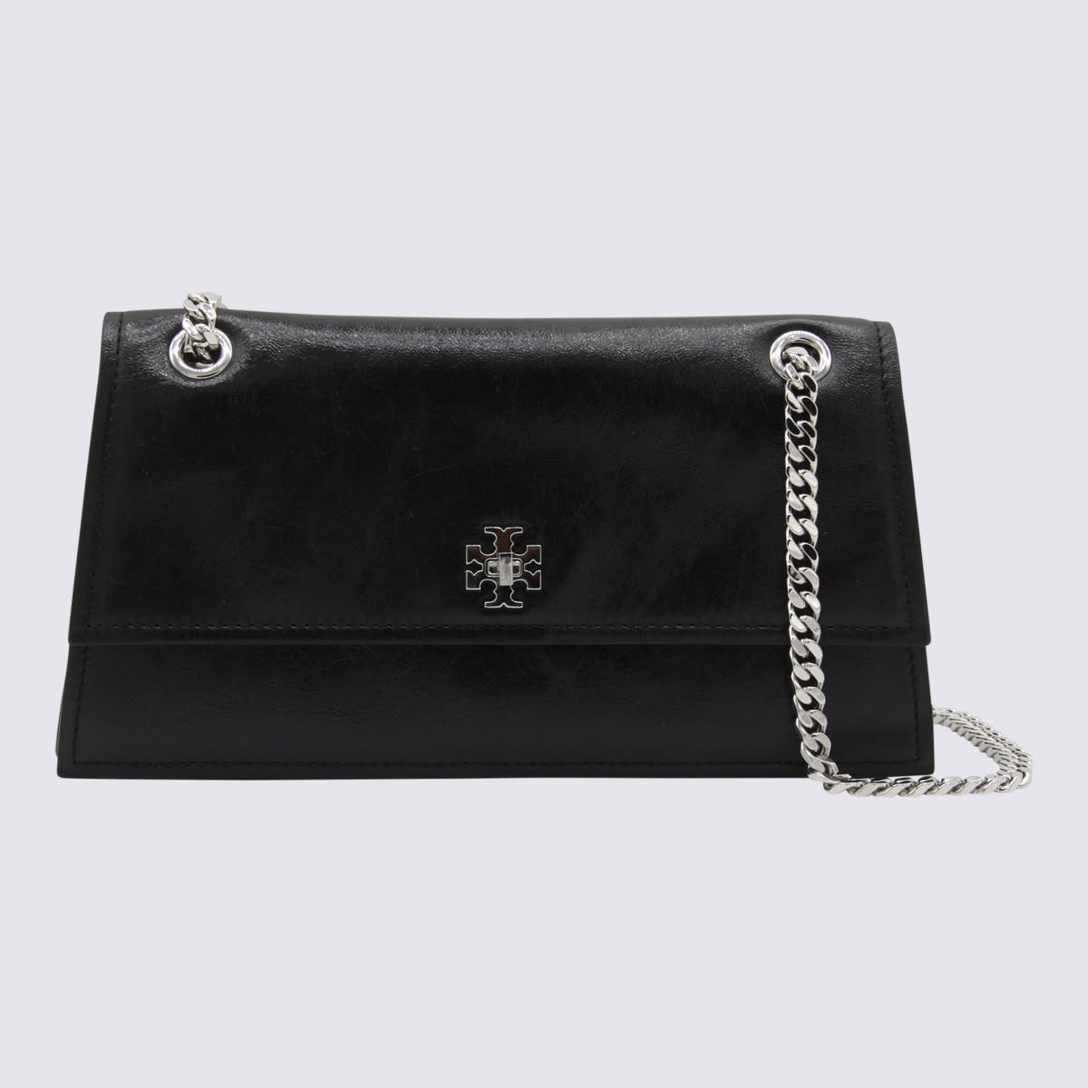 たかよ [Tory Burch Leather Bag] Tory Burch Black Leather Kira Turnlock Shoulder Bag 167058 001