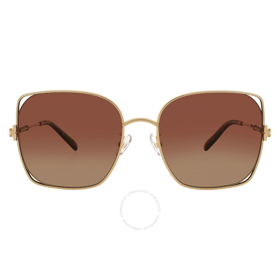 Tory Burch Brown Gradient Square Ladies Sunglasses Ty6097 331613 55
