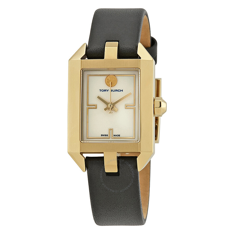 ★ヤマト便で安心★TORY BURCH Dalloway Ladies Watch Tory Burch Dalloway Ivory Dial Ladies Black Leather Watch