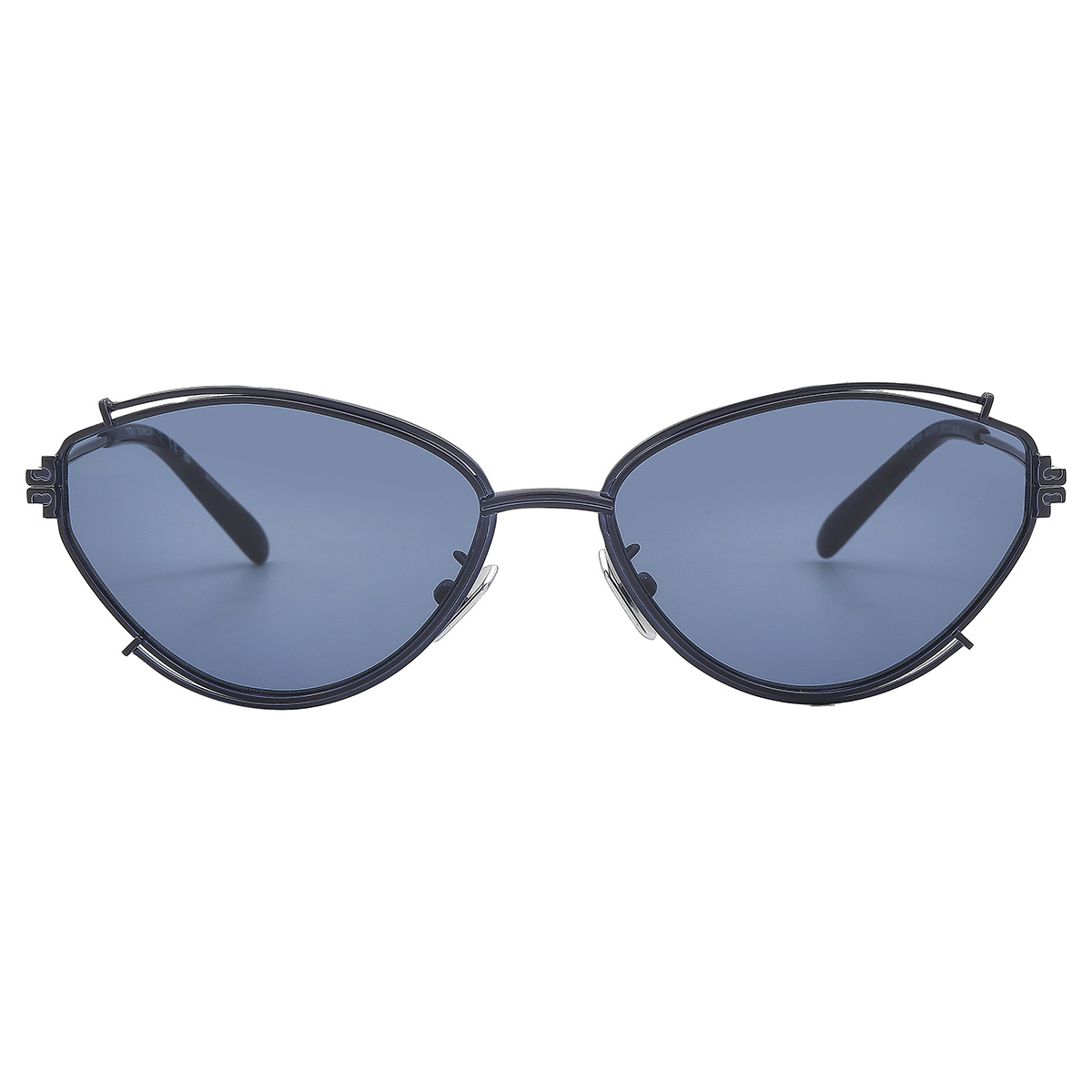 Tory Burch Navy Blur Oval Sunglasses Miller Oval Sunglasses: Women main image 3