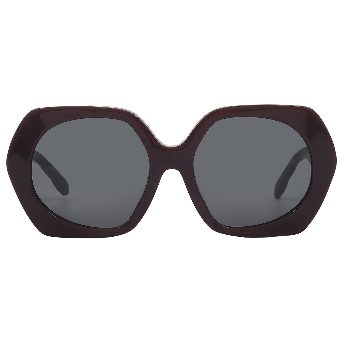 Tory Burch Dark Grey Irregular Ladies Sunglasses TY7195U 196087 55 