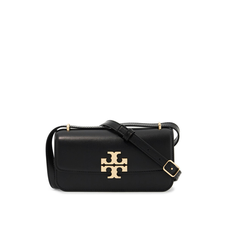 Tory Burch Eleanor Small Black Leather Crossbody Bag In Black