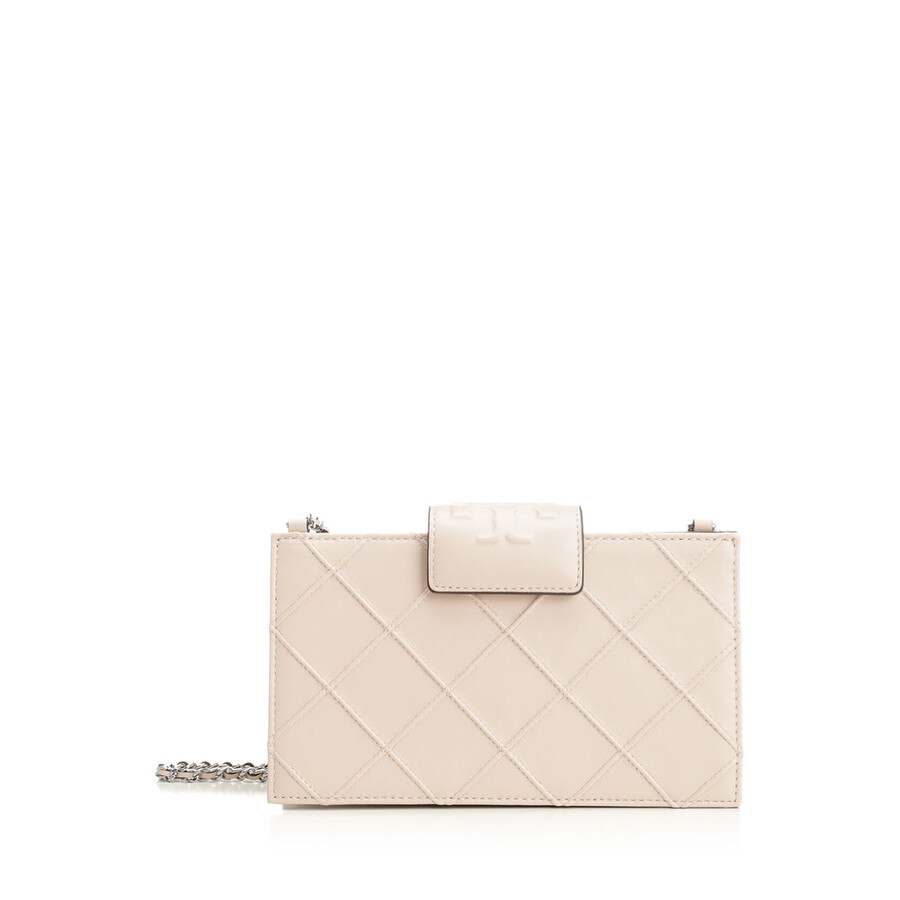 Tory Burch Fleming Chain Wallet In Neutral