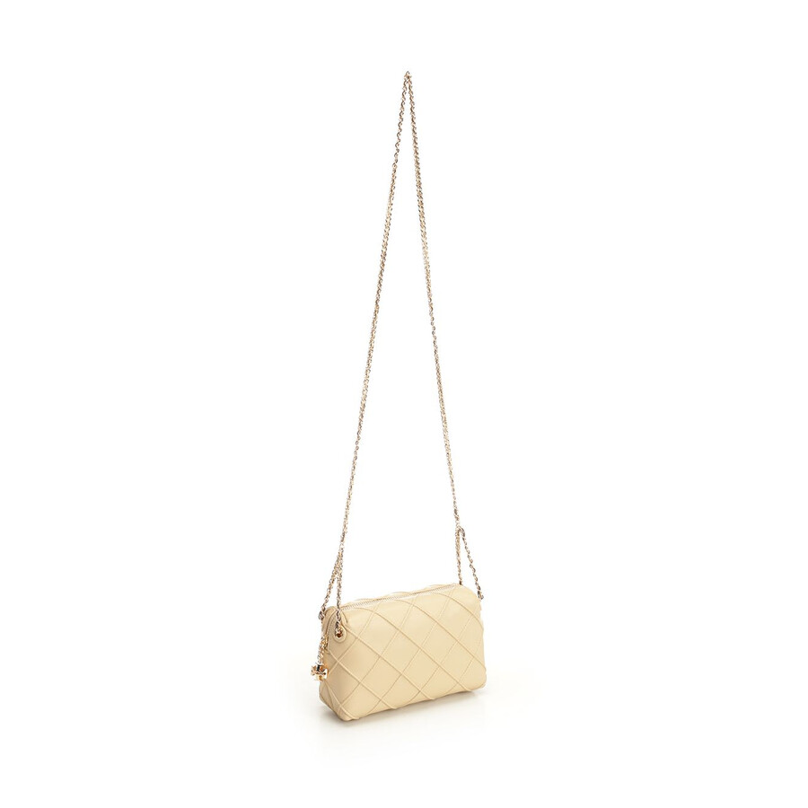 Tory Burch White Lamb Leather Crossbody Bag In Neutral