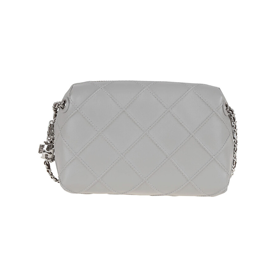 Tory Burch Fleming Small Crossbody Bag In Gray