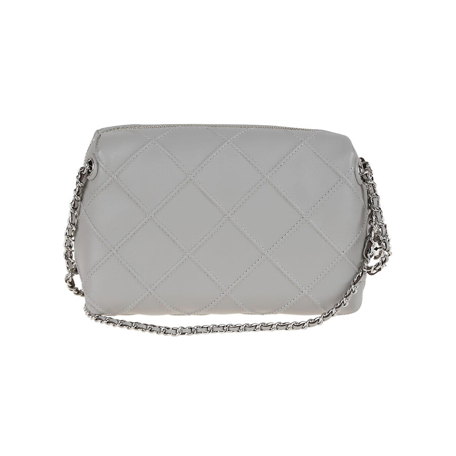 Tory Burch Fleming Small Crossbody Bag In Gray