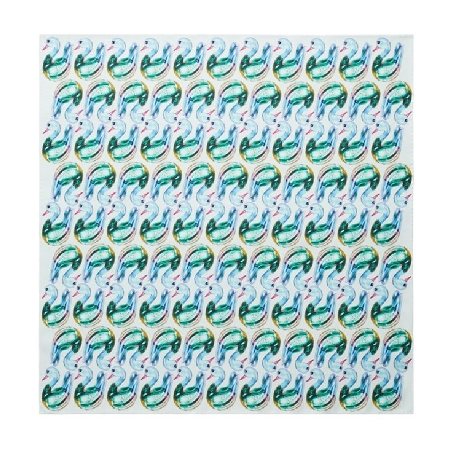 Glass Swan Print Silk Scarf