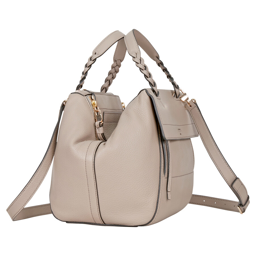 Tory Burch HalfMoon Small Satchel French Gray Tory Burch