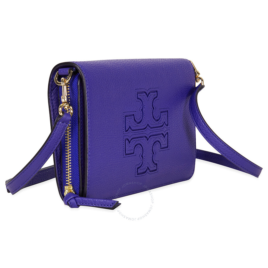 Tory Burch Harper Flat Wallet Leather Crossbody Macaw Tory Burch