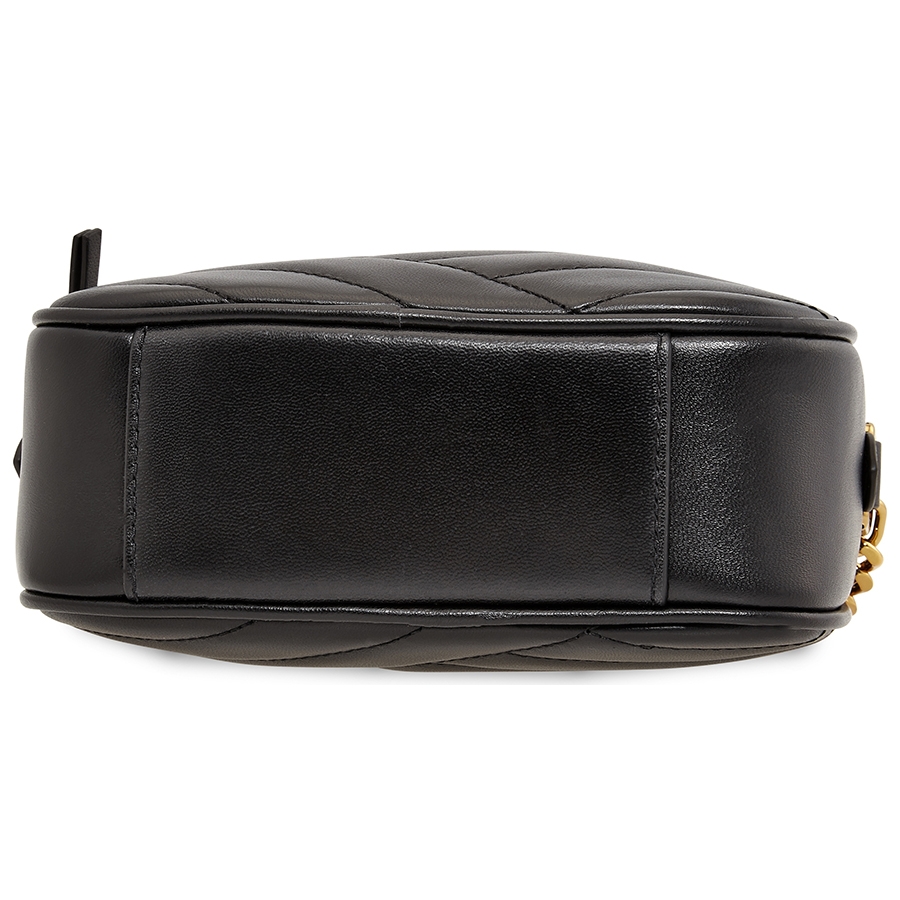 Tory Burch Kira Chevron Small Camera Bag Black Tory Burch Handbags