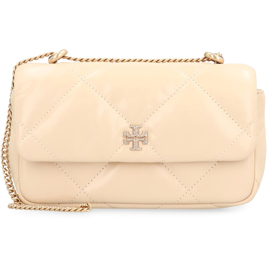 Tory Burch Kira Diamond Leather Mini Crossbody Bag In Green