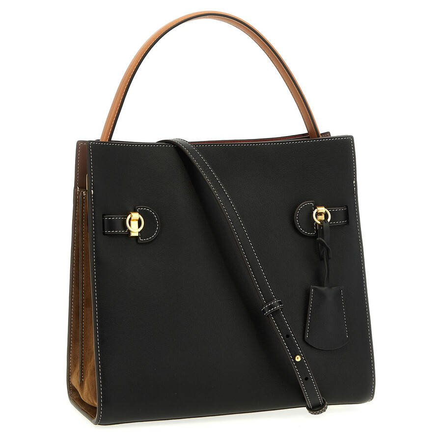 Tory Burch Lee Radziwill Double Bag In Black