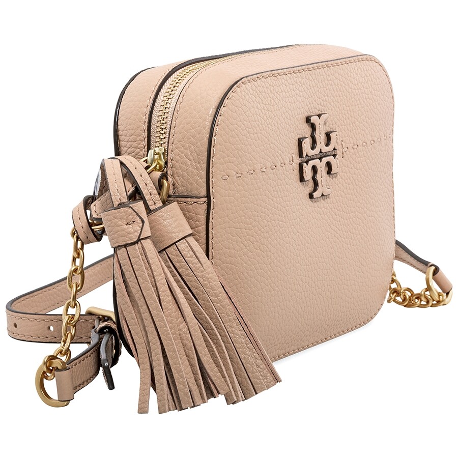 Tory Burch McGraw Camera Bag Devon Sand Tory Burch Handbags