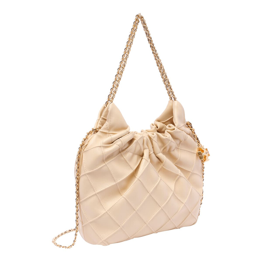 Tory Burch Mini Fleming Hobo Bag In Gold