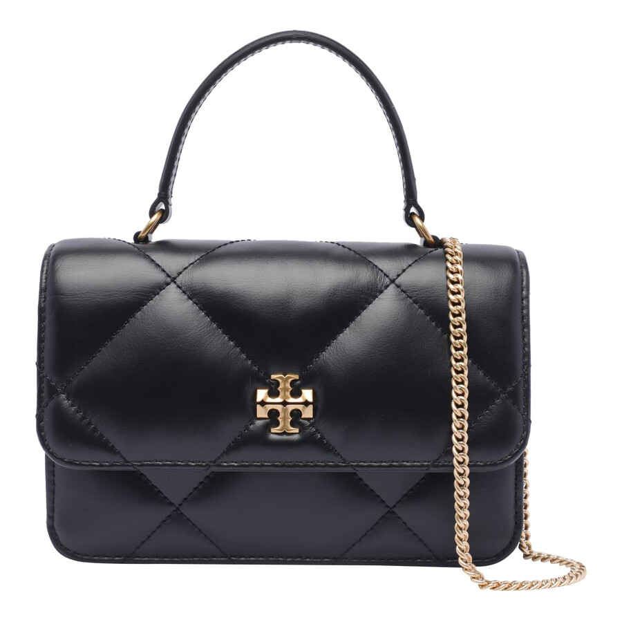 Tory Burch Mini Kira Diamond Quilted Handbag In Black