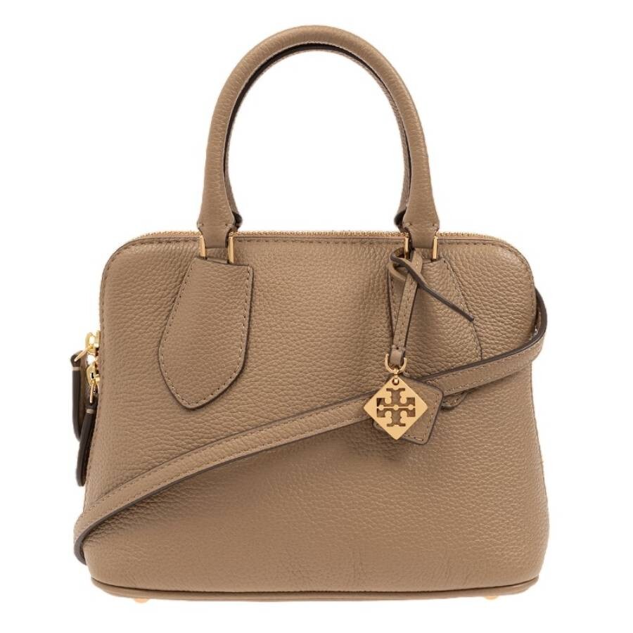Tory Burch Mini Pebbled Leather Swing Satchel In Brown