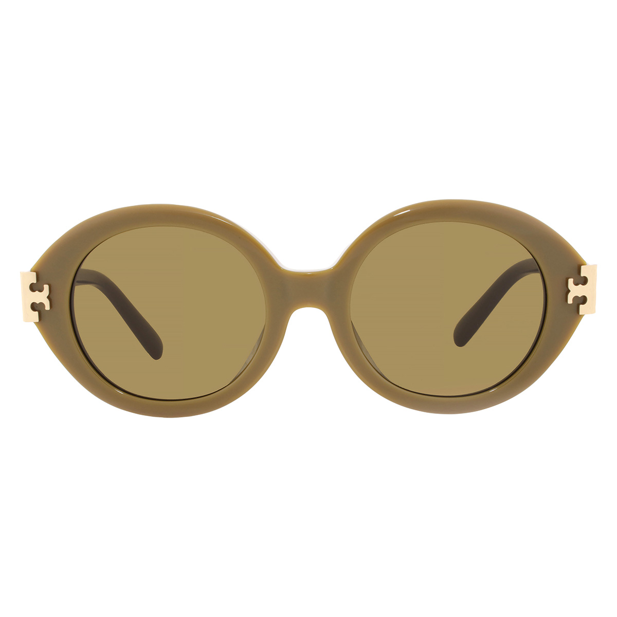 Tory Burch Olive Brown Oval Ladies Sunglasses TY7210U 201073 