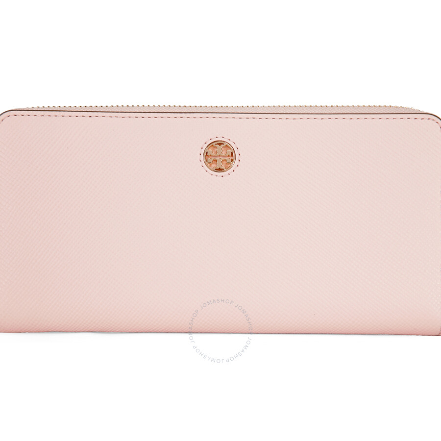 Tory Burch Perry Passport Continental Leather Wallet Pale Apricot