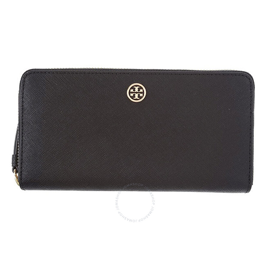 Tory Burch Robinson Black Zip Continental Wallet 54448001 Handbags