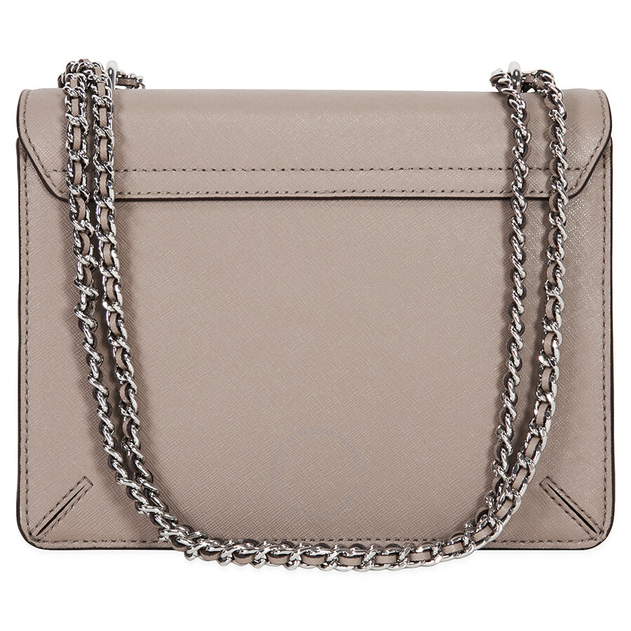 Tory Burch Robinson ConvertibleLeather Shoulder Bag French Gray