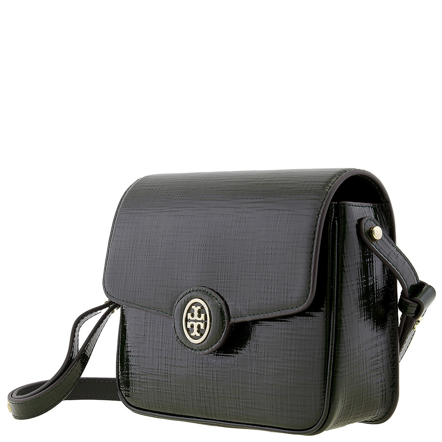 Tory Burch Robinson Embossed Leather Convertible Shoulder Bag In Green