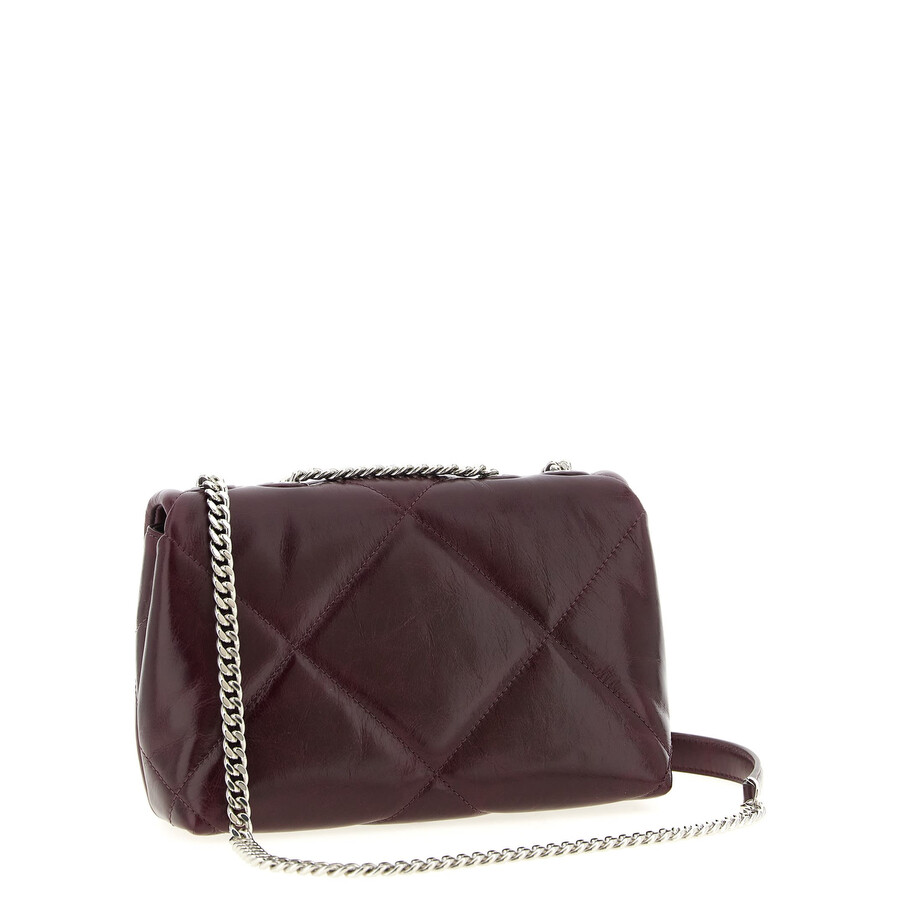 Tory Burch Small Kira Burgundy Leather Crossbody Bag In Burgundy
