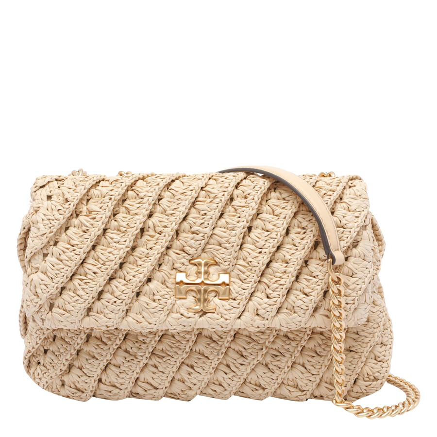 Tory Burch Small Woven Shoulder Bag With Sliding Chain