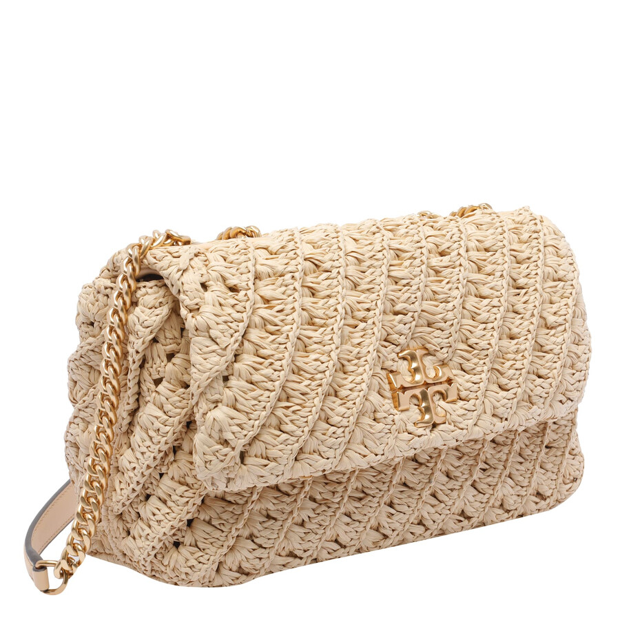 Tory Burch Small Woven Shoulder Bag With Sliding Chain