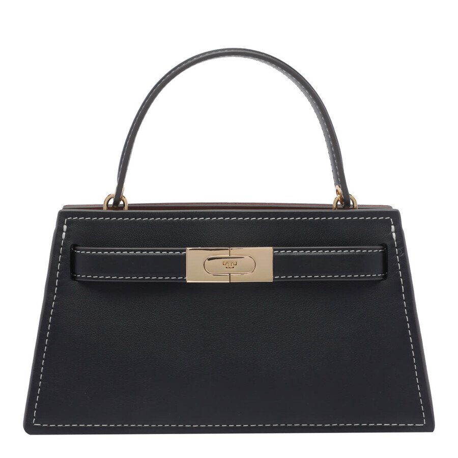 Tory Burch Small Lee Radziwill Handbag In Black