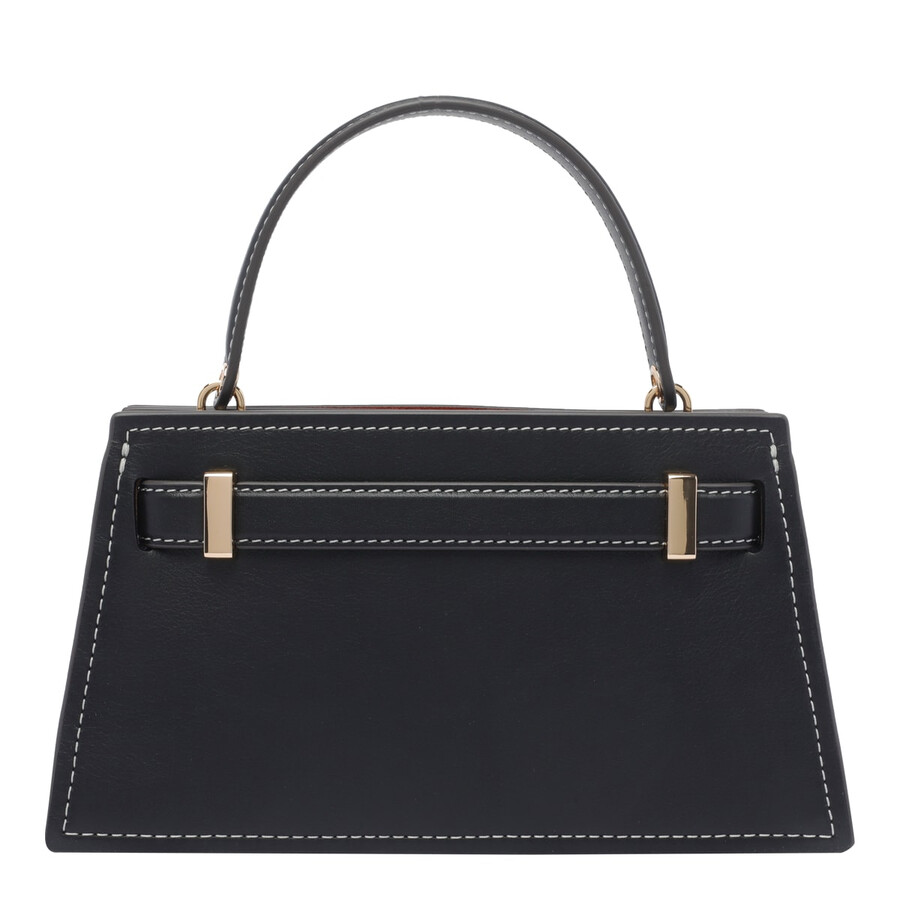 Tory Burch Small Lee Radziwill Handbag In Black