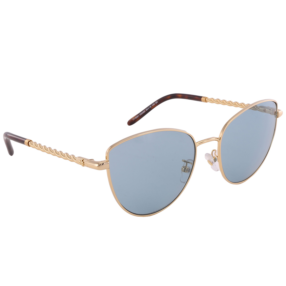 Tory Burch TY6091 Cat Eye Sunglasses Tory Burch TY 6091 Metal Womens Cat Eye Sunglasses Gold 56mm  main image 4