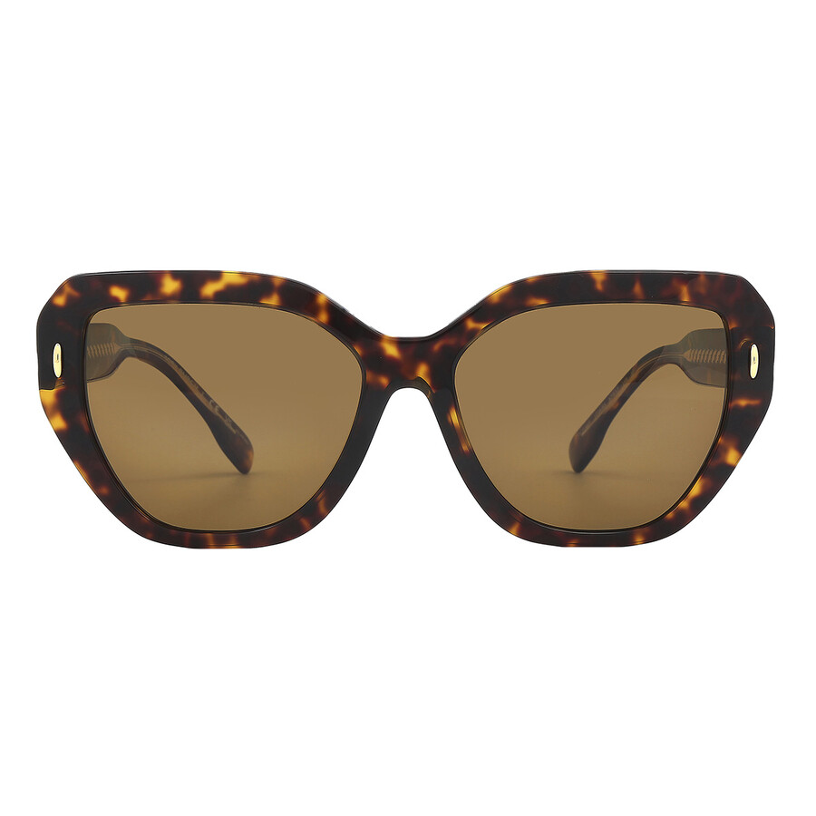 Shop Tory Burch Solid Dark Brown Cat Eye Ladies Sunglasses Ty7194f 172883 57 In Brown / Dark / Tortoise