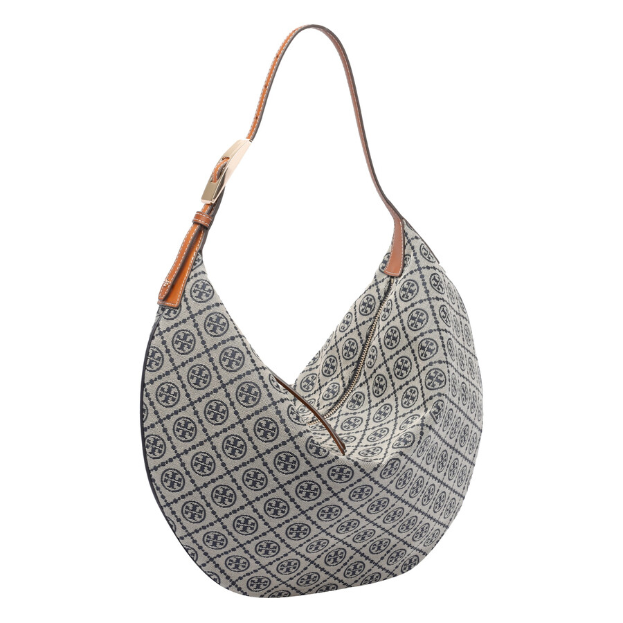 Tory Burch T Monogram Balloon Bag In Blue