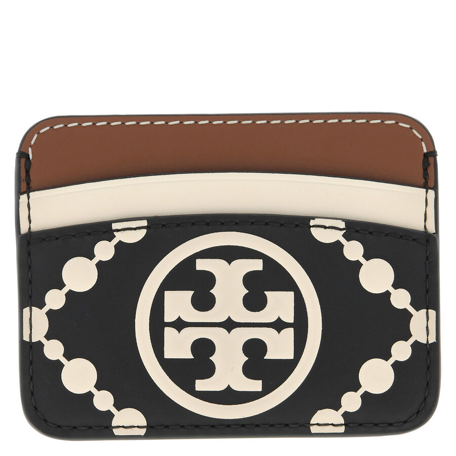 Tory Burch T Monogram Contrast Embossed Card Case In Multi