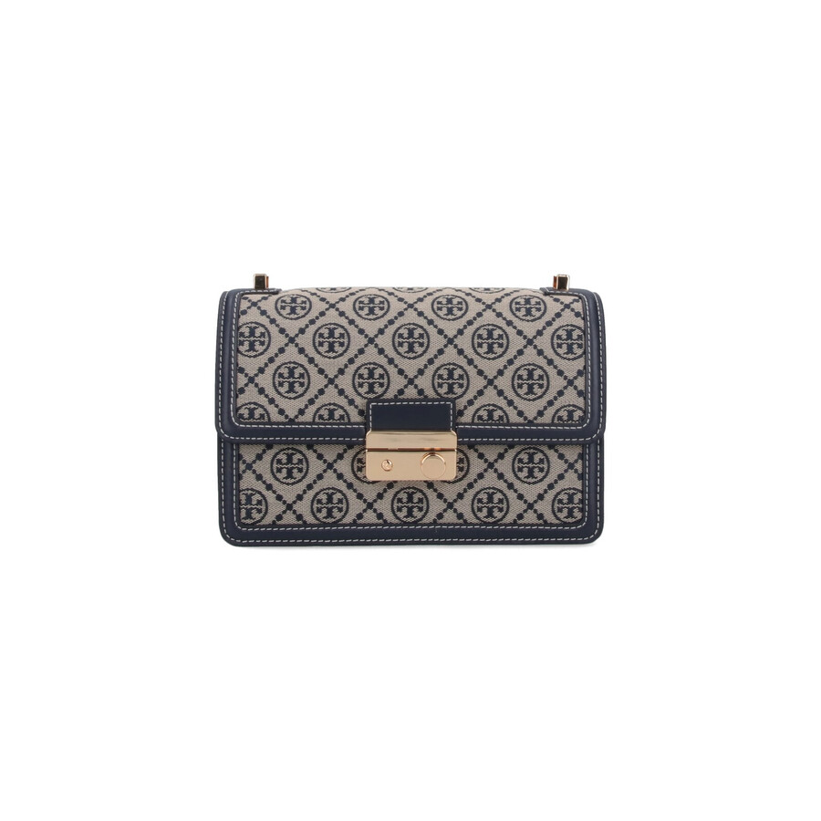 Tory Burch T Monogram Shoulder Bag In Blue