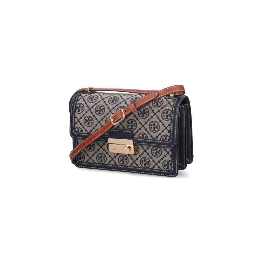 Tory Burch T Monogram Shoulder Bag In Blue