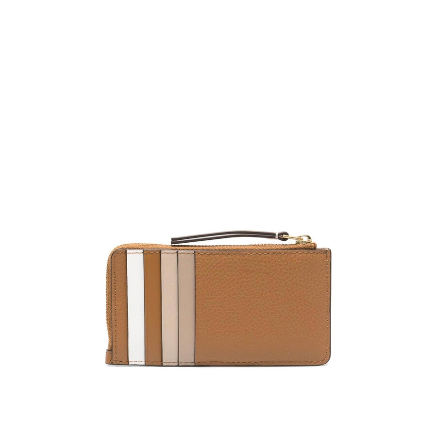 Tory Burch Tigers Eye Pebbled Leather Robinson Card Case