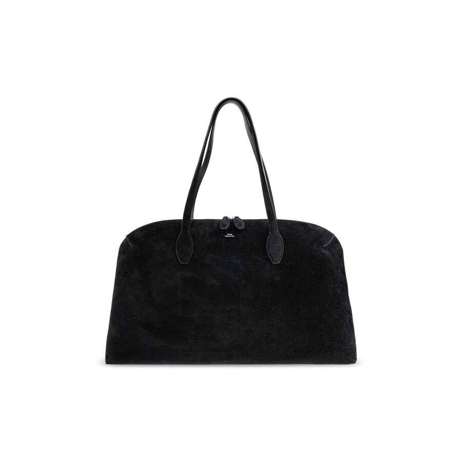 Totême Toteme Women Day Suede Leather Tote Bag In Black