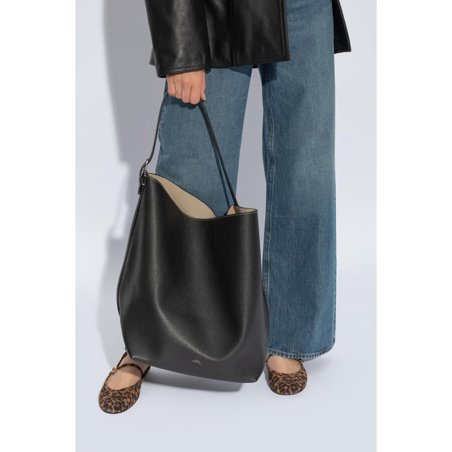 Totême Toteme Pre Leather Belted Tote Bag In Black