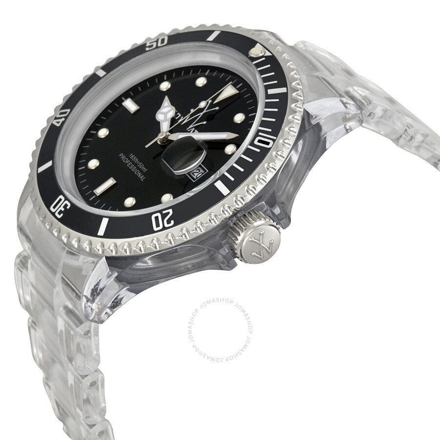 Toy Watch Black Dial Clear Polycarbonate Men's Watch 4001BKP Toy
