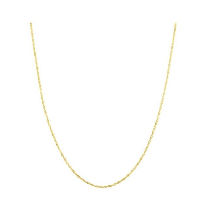 Tresorra 10k Yellow Gold Singapore Chain Necklace In Yellow